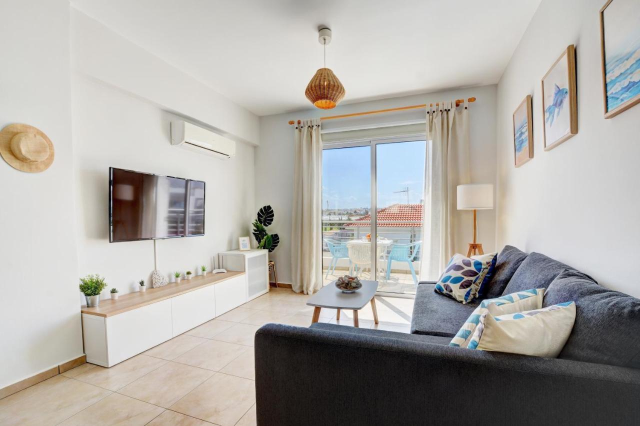 ♥ Sunny&Cozy Family Apartment ★ Walk To The Beach☼ Paralimni Luaran gambar